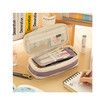 Big Capacity Pencil Case Large Pencil Pouch Stationery Pen Bag for Teen Girls (Purple)