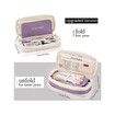 Big Capacity Pencil Case Large Pencil Pouch Stationery Pen Bag for Teen Girls (Purple)