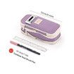 Big Capacity Pencil Case Large Pencil Pouch Stationery Pen Bag for Teen Girls (Purple)