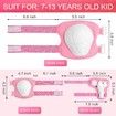 6 PCS Kids Protective Gear Set Knee Pads for Kids Toddler with Wrist Guards 3 in 1 for Skating Cycling Bike Rollerblading Scooter(Pink)