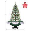 Christmas Snowing Tree Electric Xmas Decorated Decoration Ornaments LED String Light 25 Musical Songs 140CM