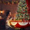 Christmas Snowing Tree Decorated Xmas Decoration Ornaments LED String Light Music Electric 190CM