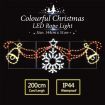 Christmas LED Light Decor Strip Rope Xmas Snowflake Bell Holiday Ornament Outdoor Indoor 145x53cm XL Size