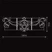 Christmas LED Light Decor Strip Rope Xmas Snowflake Bell Holiday Ornament Outdoor Indoor 145x53cm XL Size