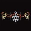 Christmas LED Light Decor Strip Rope Xmas Snowflake Bell Holiday Ornament Outdoor Indoor 145x53cm XL Size