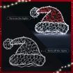 Christmas Light Decor Santa Hat LED Strip Rope Xmas Holiday Ornament Outdoor Indoor 80x60cm