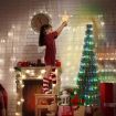 150cm Christmas Tree With Light RGB LED Artificial Xmas Spruce Decor Holiday Ornament Indoor Remote Control 18 Lighting Modes