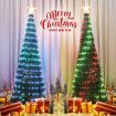 150cm Christmas Tree With Light RGB LED Artificial Xmas Spruce Decor Holiday Ornament Indoor Remote Control 18 Lighting Modes