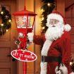 Christmas LED Street Light Snowing Post Xmas Decoration Ornaments Lamp Lantern Music Indoor Outdoor 180CM