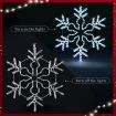 Solight Christmas LED Light Snowflake Strip Rope Xmas Decoration Holiday Ornament Outdoor Indoor IP65 80x75cm M size