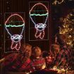 Solight LED Strip Rope Christmas Lights Santa Claus Xmas Holiday Decoration Light Outdoor Indoor IP65 100x52cm L Size