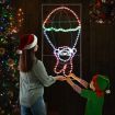 Solight LED Strip Rope Christmas Lights Santa Claus Xmas Holiday Decoration Light Outdoor Indoor IP65 100x52cm L Size