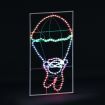 Solight LED Strip Rope Christmas Lights Santa Claus Xmas Holiday Decoration Light Outdoor Indoor IP65 100x52cm L Size
