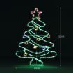 Solight Christmas Tree Light LED Strip Rope Xmas Decoration Holiday Ornament Outdoor Indoor IP65 125x88cm XL Size