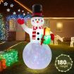 Christmas Decor Inflatable Snowman Decoration Xmas Light Holiday Ornament Blow Up Outdoor Party Garden Built In LED 180cm
