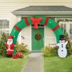 Christmas Santa Claus Snowman Arch Decor Inflatable Decoration Xmas Light Holiday Ornament Outdoor Indoor Built In LED 300 x 250cm