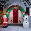 Christmas Santa Claus Snowman Arch Decor Inflatable Decoration Xmas Light Holiday Ornament Outdoor Indoor Built In LED 300 x 250cm