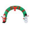 Christmas Santa Claus Snowman Arch Decor Inflatable Decoration Xmas Light Holiday Ornament Outdoor Indoor Built In LED 300 x 250cm