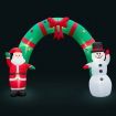 Christmas Santa Claus Snowman Arch Decor Inflatable Decoration Xmas Light Holiday Ornament Outdoor Indoor Built In LED 300 x 250cm