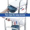 Commode Shower Chair Toilet Wheelchair 3 in 1 Bath Stool Bathroom Bedside Seat Seating Furniture Folding with Arms