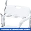 Commode Shower Chair Toilet Wheelchair 3 in 1 Bath Stool Bathroom Bedside Seat Seating Furniture Folding with Arms