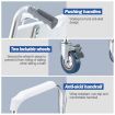 Commode Shower Chair Toilet Wheelchair 3 in 1 Bath Stool Bathroom Bedside Seat Seating Furniture Folding with Arms