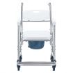Commode Shower Chair Toilet Wheelchair 3 in 1 Bath Stool Bathroom Bedside Seat Seating Furniture Folding with Arms