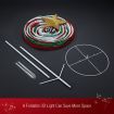 180cm Ribbon Christmas Tree Light Decoration LED Strip Ornaments Xmas Home Outdoor Display Folding Star Topper 8 Flickering Effects