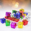 6 PCS 10 CM Assorted Color Foil Boxes Handmade Gift Boxes Tree Ornaments Christmas Tree Pendant Decoration