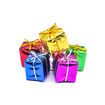 6 PCS 10 CM Assorted Color Foil Boxes Handmade Gift Boxes Tree Ornaments Christmas Tree Pendant Decoration