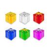 6 PCS 10 CM Assorted Color Foil Boxes Handmade Gift Boxes Tree Ornaments Christmas Tree Pendant Decoration