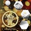 Christmas Decorative Window Light,LED 3D Hanging Lights Xmas Decor Windows Christmas Tree Decor Battery Operated String Light,Warm White (Santa Claus)