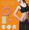 Smart Weighted Hula Hoop, Pink Plastic for Abdominal Massage, 24 Detachable and Adjustable Knots