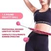 Smart Weighted Hula Hoop, Pink Plastic for Abdominal Massage, 24 Detachable and Adjustable Knots
