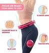 Smart Weighted Hula Hoop, Pink Plastic for Abdominal Massage, 24 Detachable and Adjustable Knots