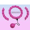 Smart Weighted Hula Hoop, Pink Plastic for Abdominal Massage, 24 Detachable and Adjustable Knots