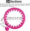 Weighted Smart Hoola Hoop, Smart 24 Sections Detachable Hoola Hoop, Suitable for Adults and Children
