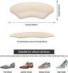 Heel Grips Liner Cushions Inserts for Loose Shoes, Heel Pads Snugs for Shoe Too Big Men Women, Filler Improved Shoe Fit and Comfort, Prevent Heel Slip and Blister (2 Pack ) (Pale Apricot+Black)