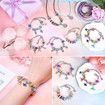 97 PCs Charm Bracelet Making Kit With Beads Jewelry Charms Bracelets for DIY Craft Jewelry Gift for Teen Girls