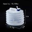Collapsible Water Bucket Reuseable Foldable Leak Proof Portable Travel Water Bucket for Outdoor(10L)