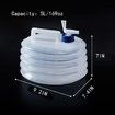 Collapsible Water Bucket Reuseable Foldable Leak Proof Portable Travel Water Bucket for Outdoor(5L)