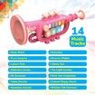 Trumpet Toy, Educational Kids Musical Instruments for Music Practice Pink