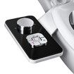 Bidet Attachment,Non-electric Cold Water Bidet Toilet Seat Attachment with Pressure Controls,Retractable Self-cleaning Dual Nozzles for Frontal & Rear Wash (Black)