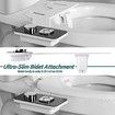 Bidet Attachment,Non-electric Cold Water Bidet Toilet Seat Attachment with Pressure Controls,Retractable Self-cleaning Dual Nozzles for Frontal & Rear Wash (Black)