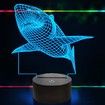 3D Illusion Lamp, Shark Night Light with Optical Touch 7 Color Changing Desk Lamps
