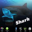 3D Illusion Lamp, Shark Night Light with Optical Touch 7 Color Changing Desk Lamps