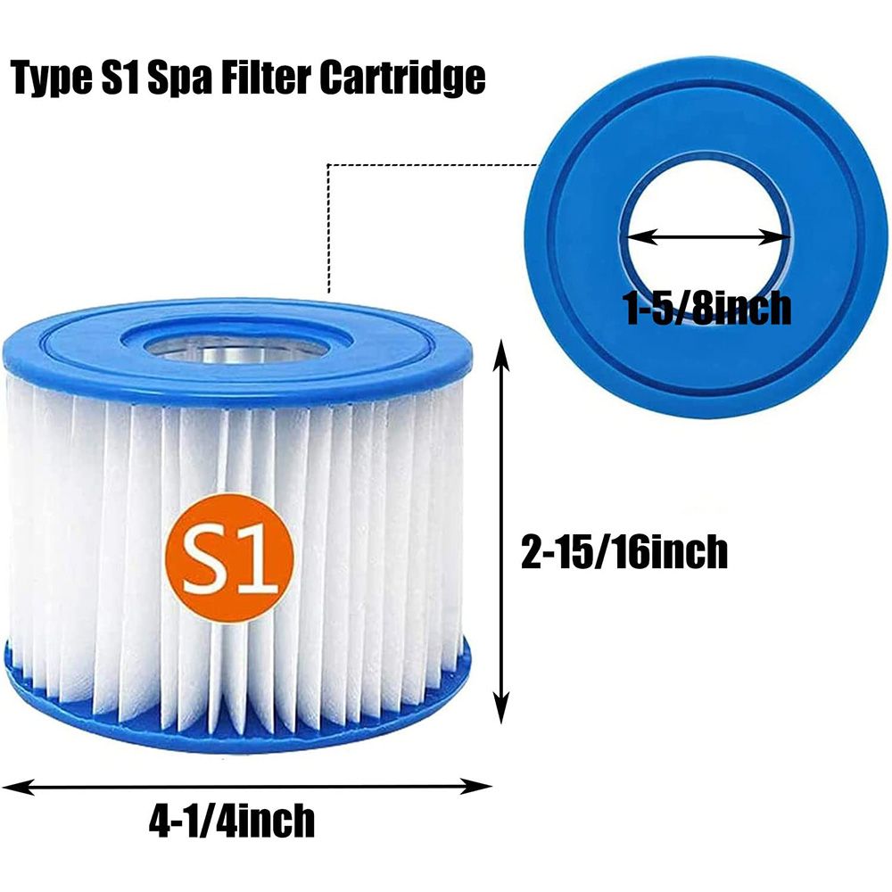 Type S1 Spa Filter Cartridge, Compatible with All for Intex PureSpa