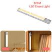 22CM LED Under Cabinet Light Smart PIR Motion Sensor USB Charging Night Lamp For Room Stairs Toilet