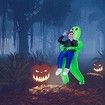 Inflatable Christmas Alien Costume Blow Up Suit Cosplay Costume Christmas Party All sizes fit