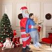 Inflatable Christmas Santa Claus Costume Blow Up Suit for Christmas Party Fits All Sizes